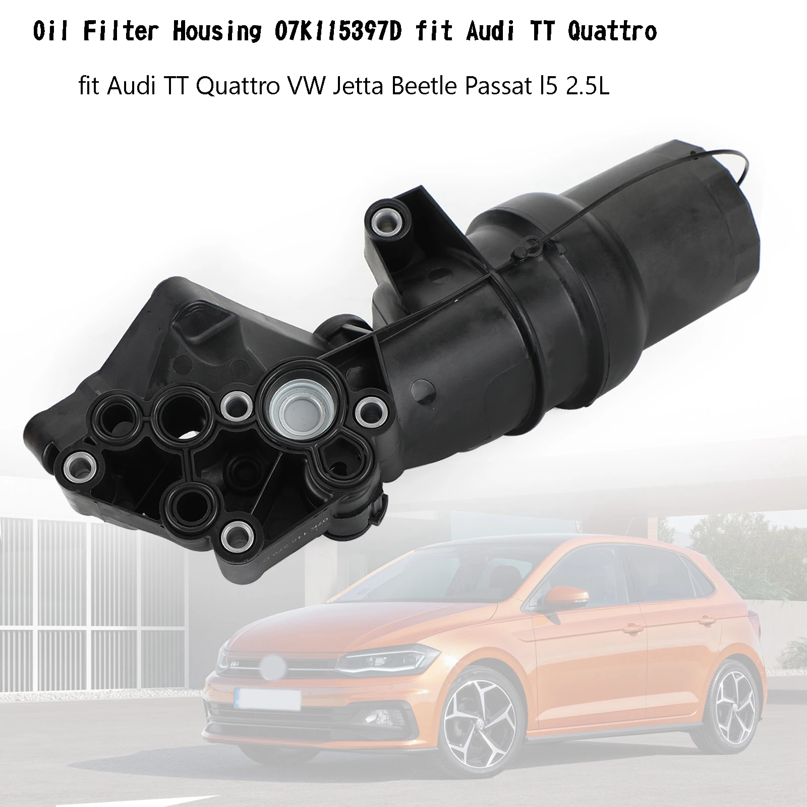 Areyourshop Oil Filter Housing 07K115397D fit for Audi TT Quattro VW Jetta Beetle Passat l5 2.5L