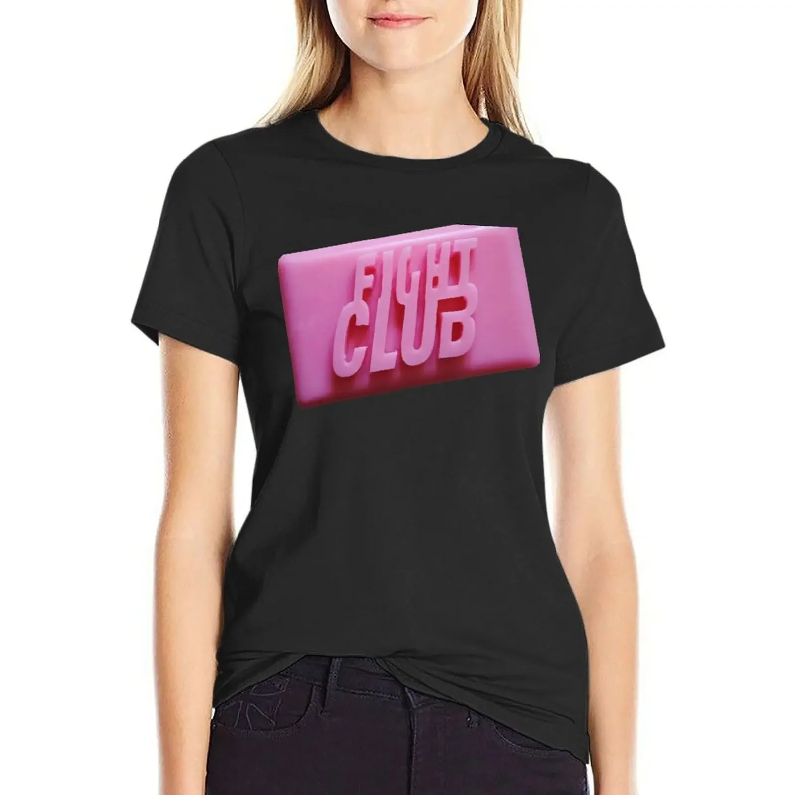 

The Fight-Club T-shirt korean fashion cute tops Female clothing Women's summer blouses 2024