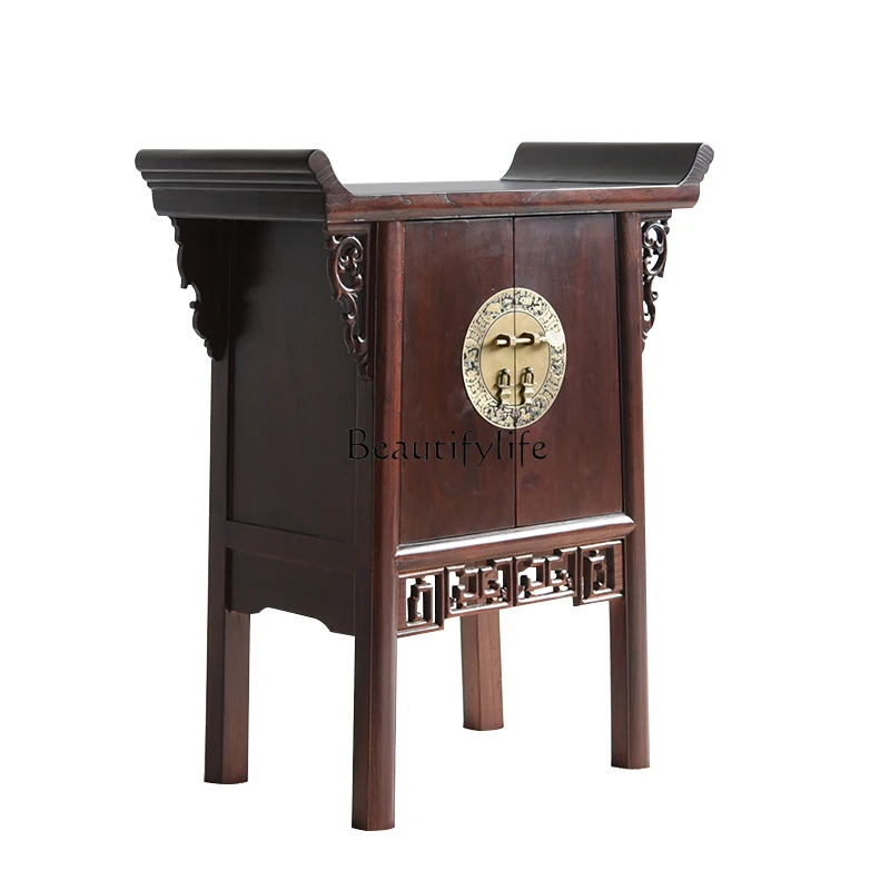 Entrance Entrance Chinese Style Solid Wood Lobby Elm Corner Cabinet Classical Entrance Side View Cabinet