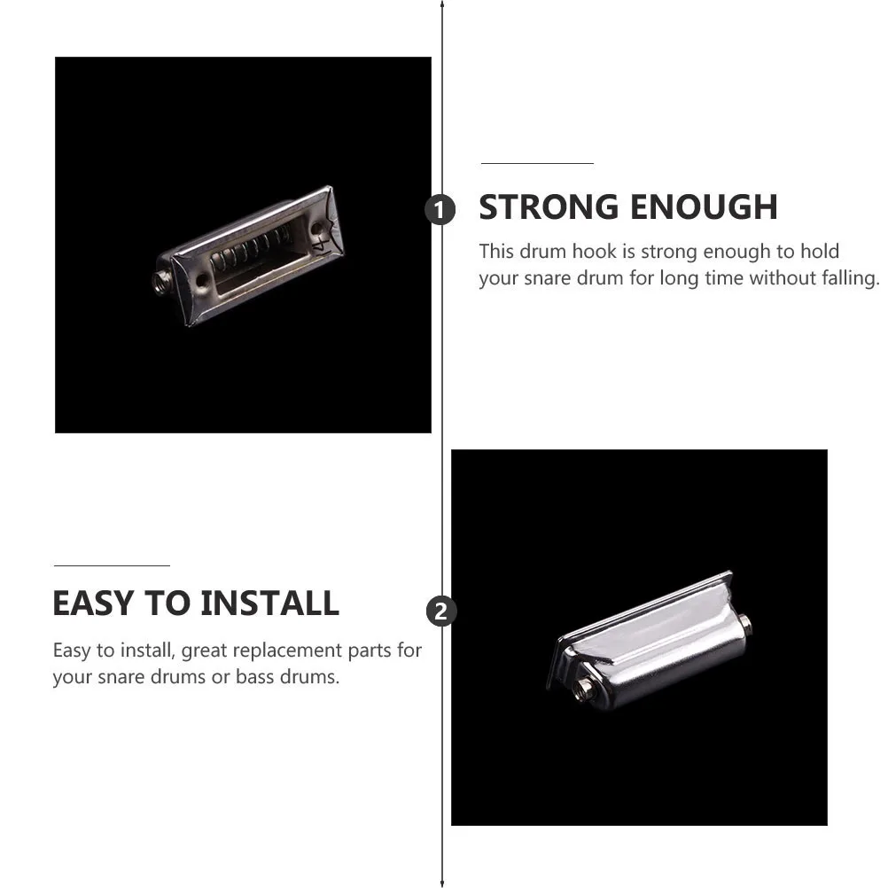 

2pcs Drum Hooks Snare Bass Drum Lug Connector Dual-End Metal Iron Holder Replacement Parts For Drums Accessories Instrument