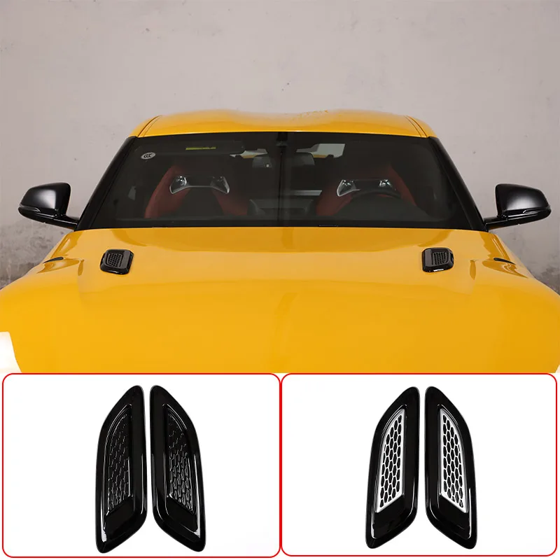 

For Toyota GR Soup A90 2019 2020 2021 2022 ABS Black Car Front Engine Air Outlet Cover Decoration Sticker Car Accessories