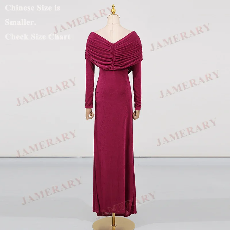 Brand Designer Style Full Sleeve Maxi Dress For Women Autumn Winter V Neck Cut Out Bandage Sheath Prom Evening Dresses