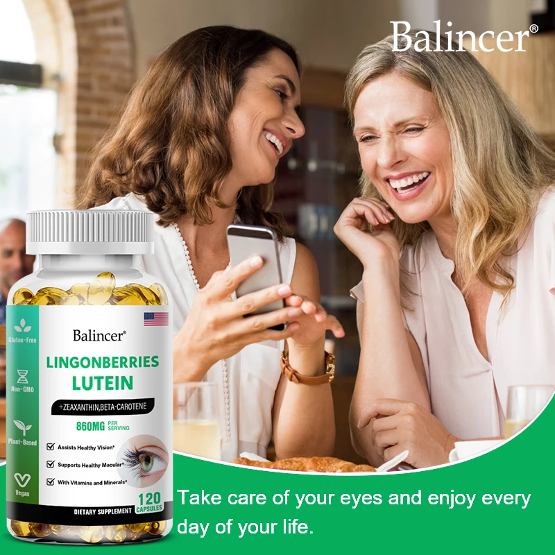 Lutein Eye Capsules - Helps Maintain Eye Health, Relieves Yellow Spots, Maintains Healthy Cell Function, and Slows Down Aging