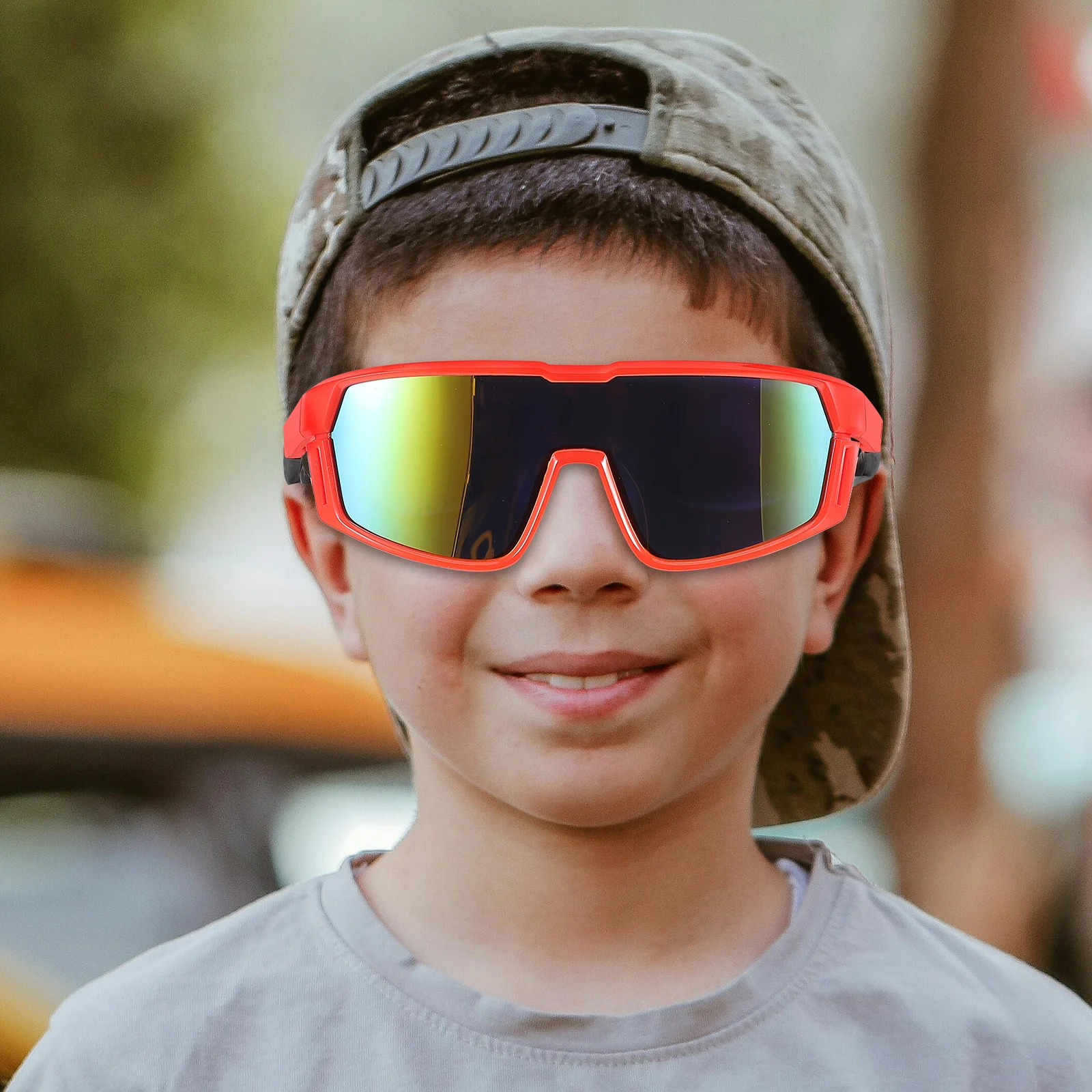 Kids Silicone Sunglasses Boys Sports Baseball Cycling Polarized Uv Protection Windproof Sunglasses for Boys Youth Outdoor