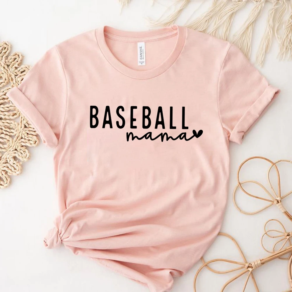 

Baseball Mama T Shirt Mom Shirt Baseball Mom T-Shirt Mothers' Day Tees Gifts for Mom Trendy Mama Graphic Tops Women Casual Top