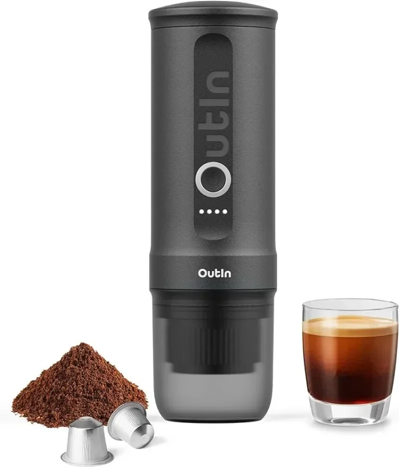 tt Nano Portable Electric Espresso Machine w/ 3-4 Min Self-Heating，20 Bar Mini Small 12V 24V Car Coffee Maker