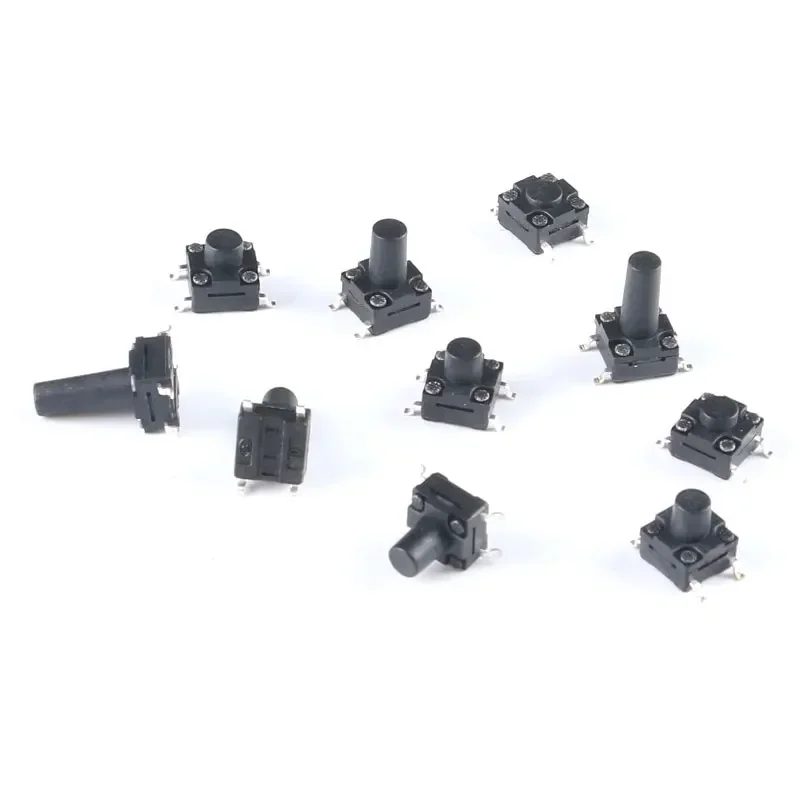 10Piece Tact Switch 6*6*4.3/5/6/7/8/9/10/11/12 Patch Waterproof and Dustproof Micro Switch