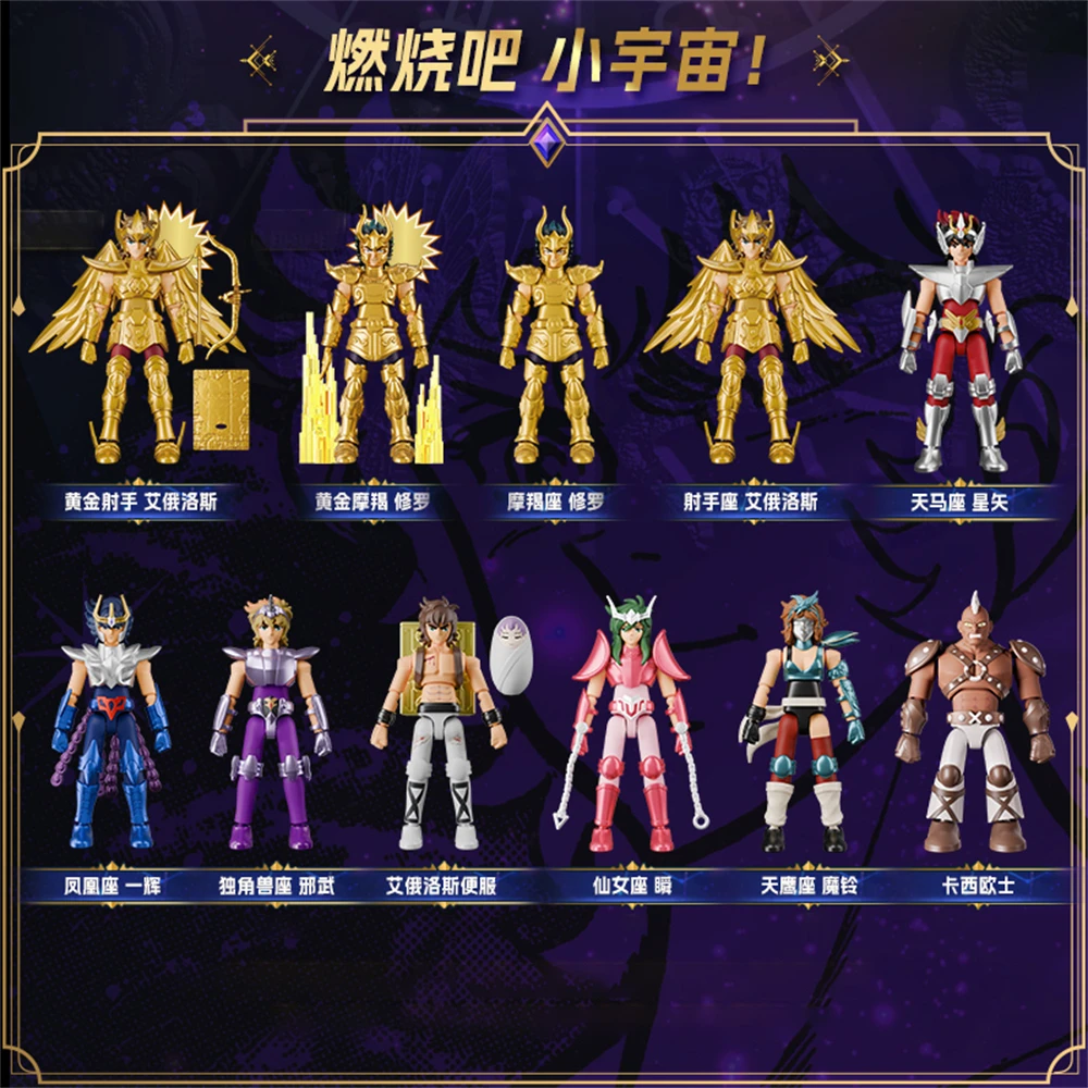 Blokees Gold Saint Action Figure DIY Montage Speelgoed Seiya Shiryu Hyoga Dohko Camus Shaina Bouwsteen Model Collectie