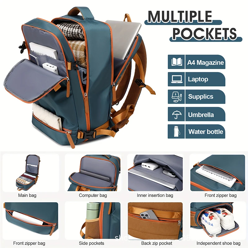 Geestock Waterproof Outdoor Luggage Storage Backpack Carry On Travel Backpack Cabin Airplane Women Men Business Laptop Bag
