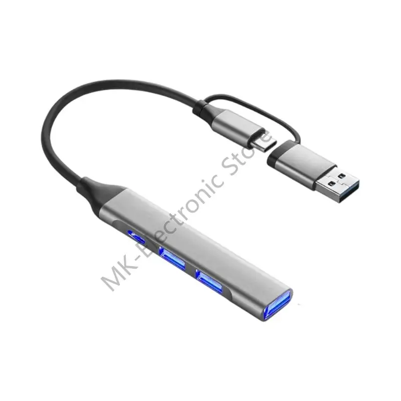 R2LF Wielofunkcyjne koncentratory USB z 7/4 portami Aluminiowa obudowa Szybka synchronizacja danych Możliwość OTG Przenośność