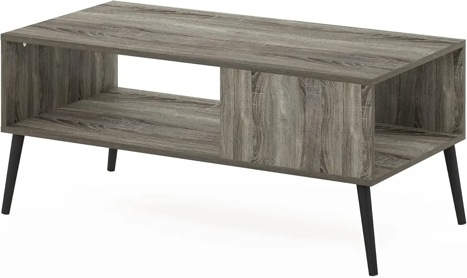 

Журнальный столик в стиле Claude Mid Century с деревянными ножками, большая верхняя часть из французского дуба серого цвета без подъема