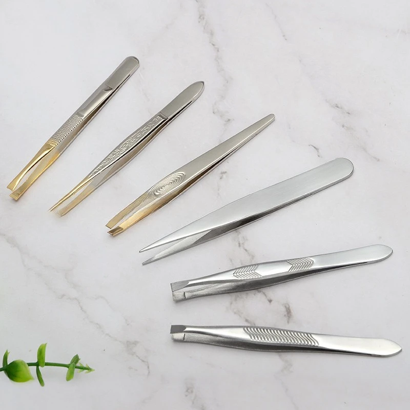 Pinzette per sopracciglia per la cura del viso per spiumare le sopracciglia, i peli della barba o i peli piccoli per uomini e donne Rasoio sopracciglia