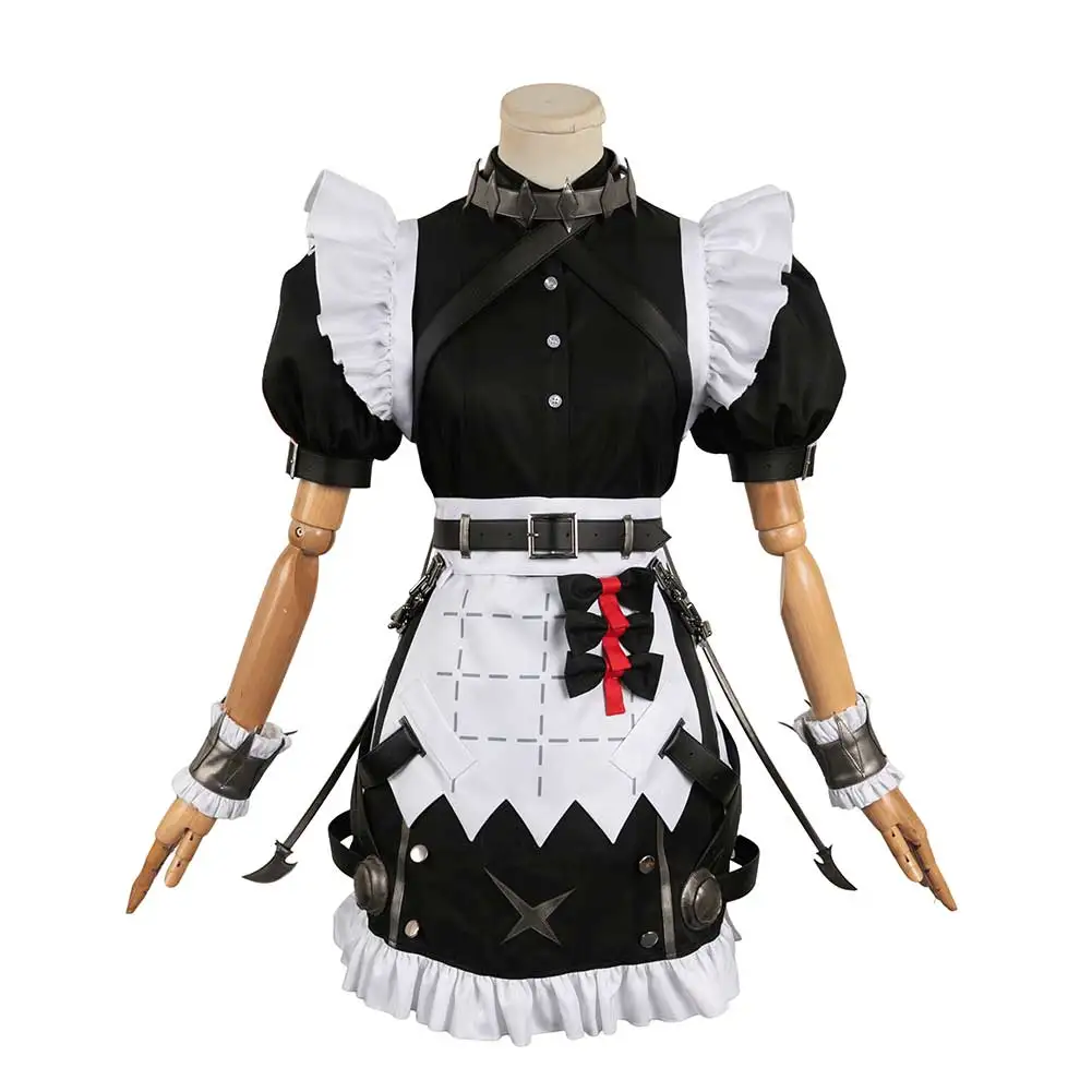 Ellen Joe Cosplay Costume Zenless Roleplay Game Zone Zero Women Kimono Maid Dress Shoes Outfits Halloween Party Carnival Suit