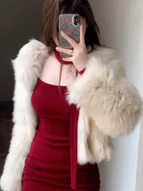 Ele Dames Winter ort Dr Ne Hangend Ontwerp Afslankende Taille Lange Sve Gebreide Bodycon Rok Koreaanse Sle Pendelen