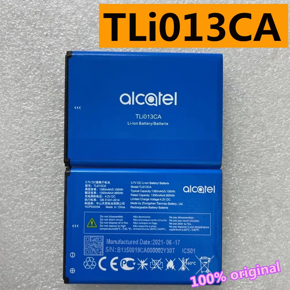 

Original TLi013CA TLi013C1 1380mAh Battery For Alcatel One Touch Go Flip 3 OT-4043S 4044C 4044V/N/W 4044O/T 4052C/R/W/Z 4051S