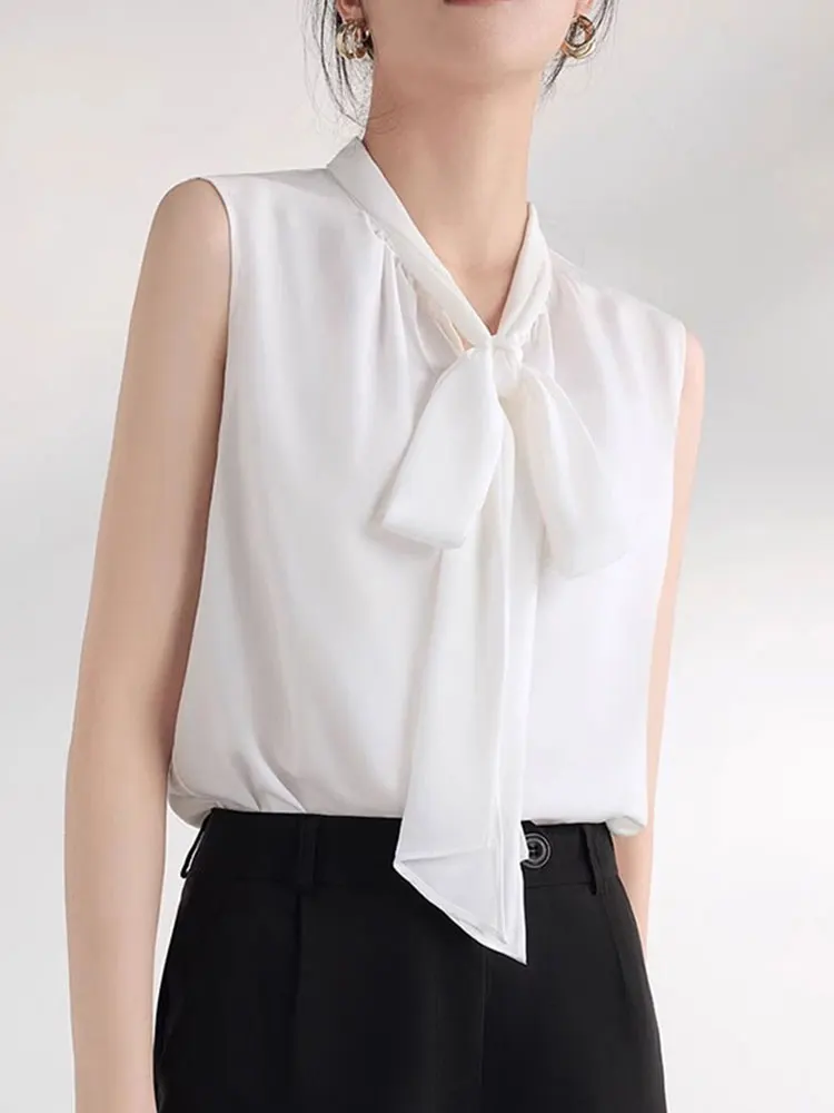 Faionable Svel irt المرأة مريحة ربيع 2025 تصميم بسيط عصري أعلى مادة الحرير الكورية Sle قطع مستقيمة #1