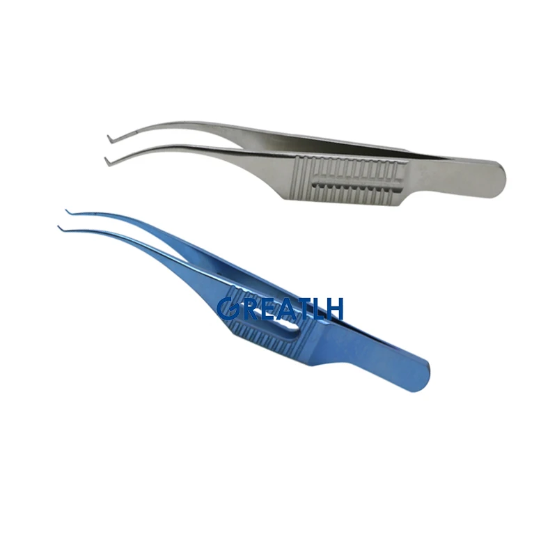 GREATLH  Stainless Steel/ Titanium Colibri Beaked Toothed Forceps Suture Ligation Forceps  Ophthalmic Surgical Instrument