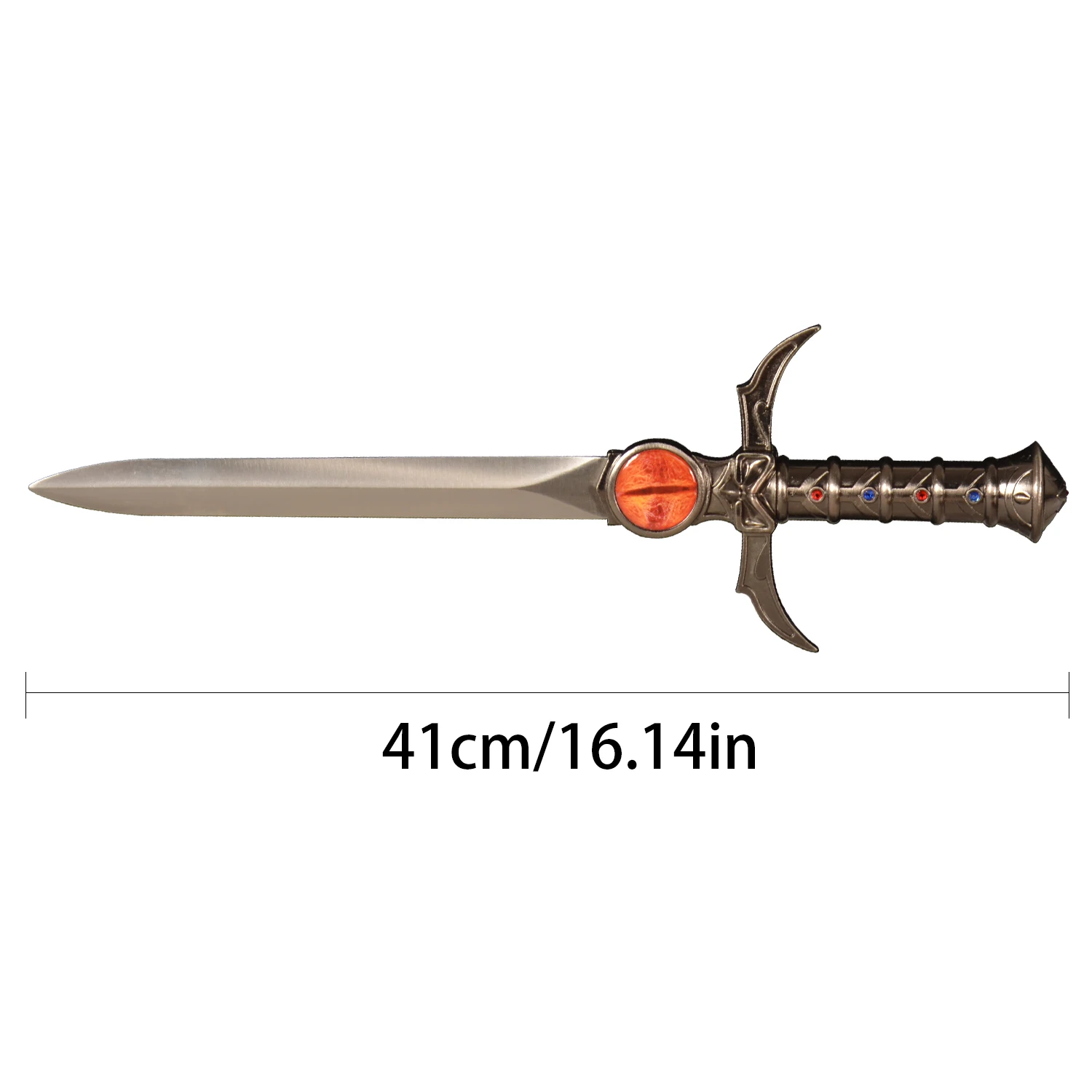 16.14in Handmade Cosplay Anime Sword,Real Sword,Eye of Thundera,Thundercats Sword Replica,Stainless Steel Decorative Sword with Leather Sheath,Not Sharp