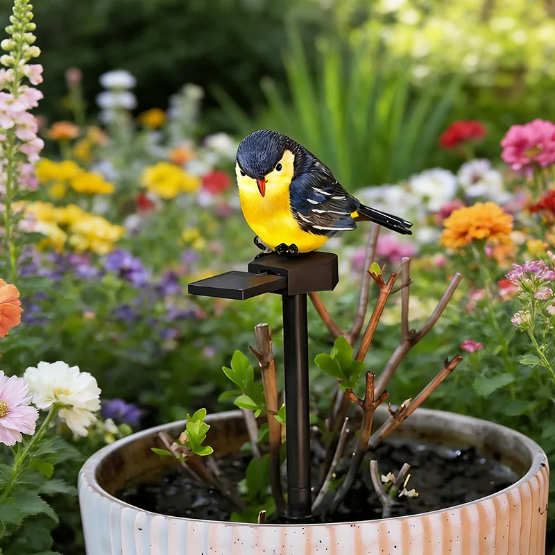Solar-powered ground-mounted lawn light, simulated animal light, outdoor waterproof garden ambiance light, resin garden light