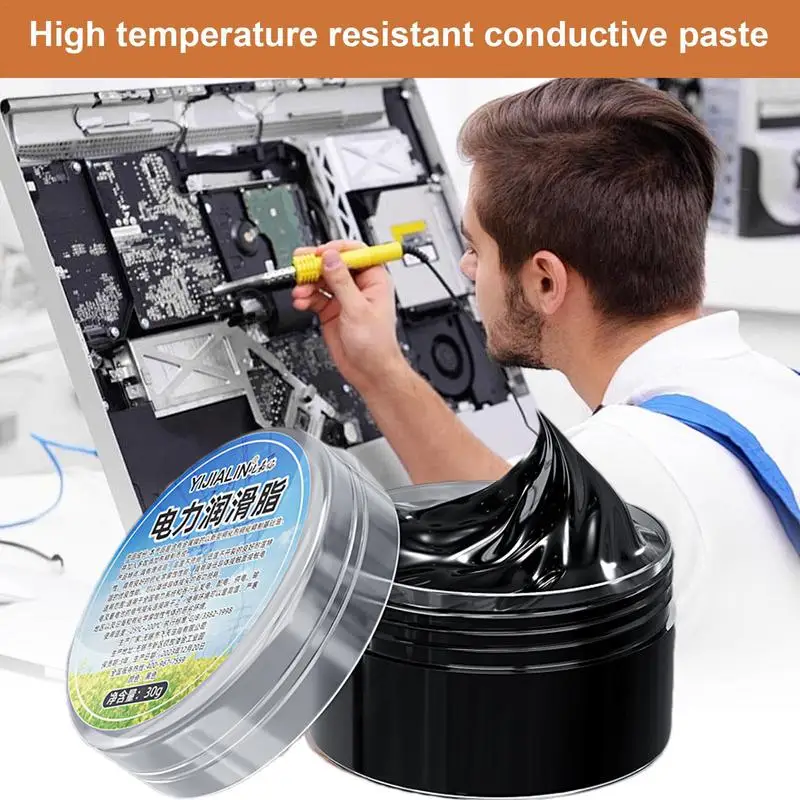 Graxa de contato elétrico para eletrodomésticos, pasta condutora automotiva, composto elétrico de alta temperatura, 30g