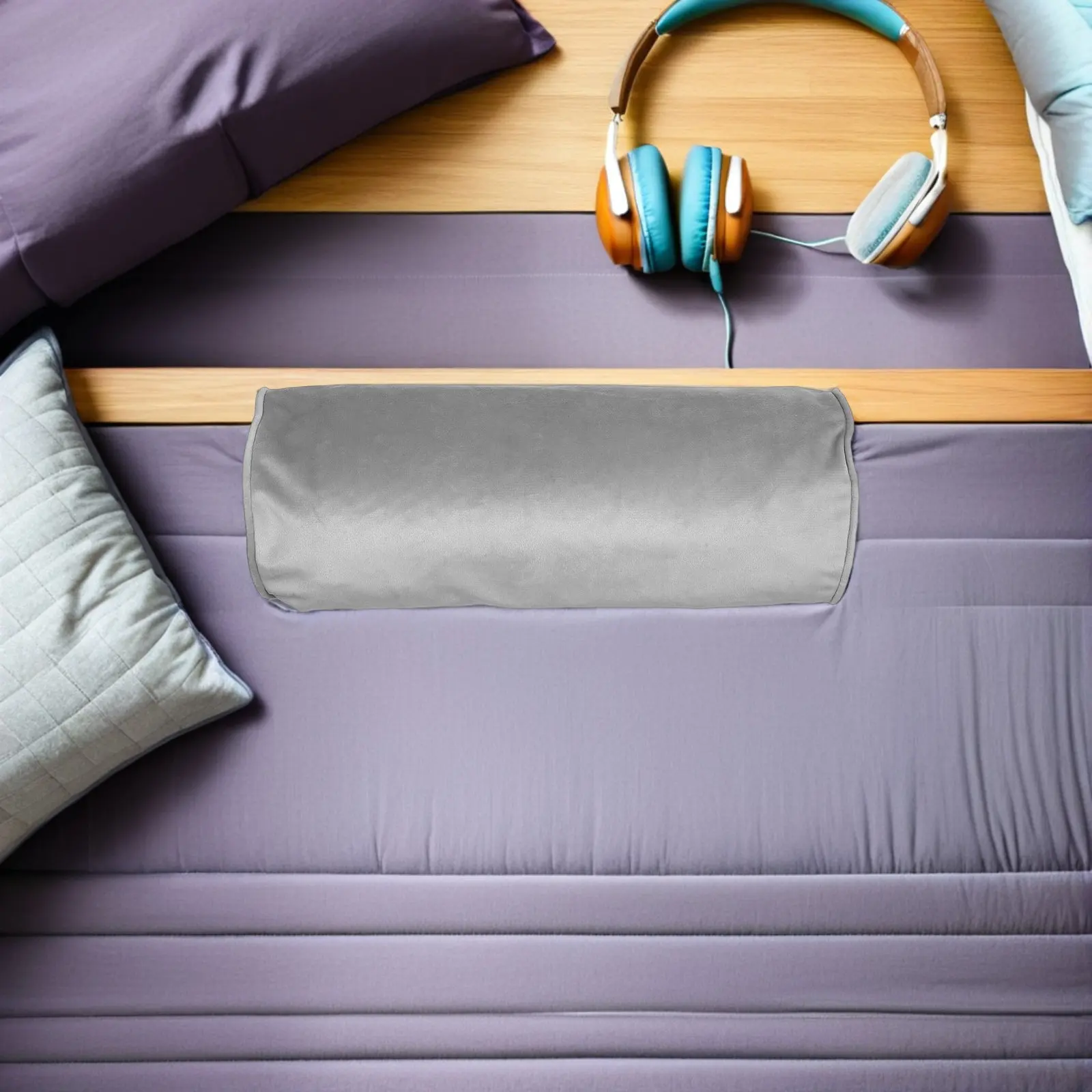 

Комплект из 2 чехлов для цилиндрических подушек: чехол для подушки-валика с потайной молнией, для спа-массажа, защиты подушек, для спальни и путешествий