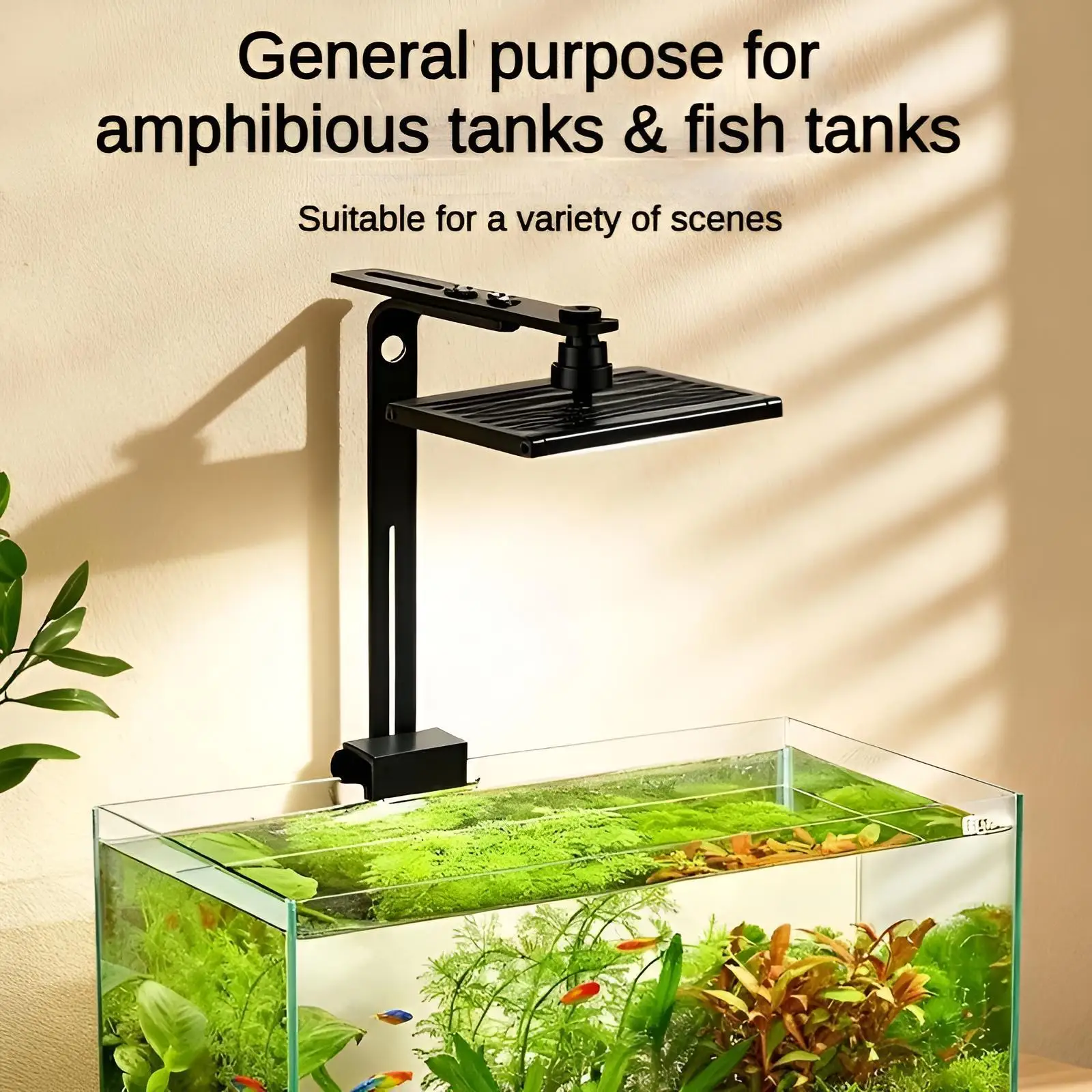 Professional Paludarium Light APP Dimmable Full Spectrum LED Aquarium Lamp Clip-On 100-240V Input