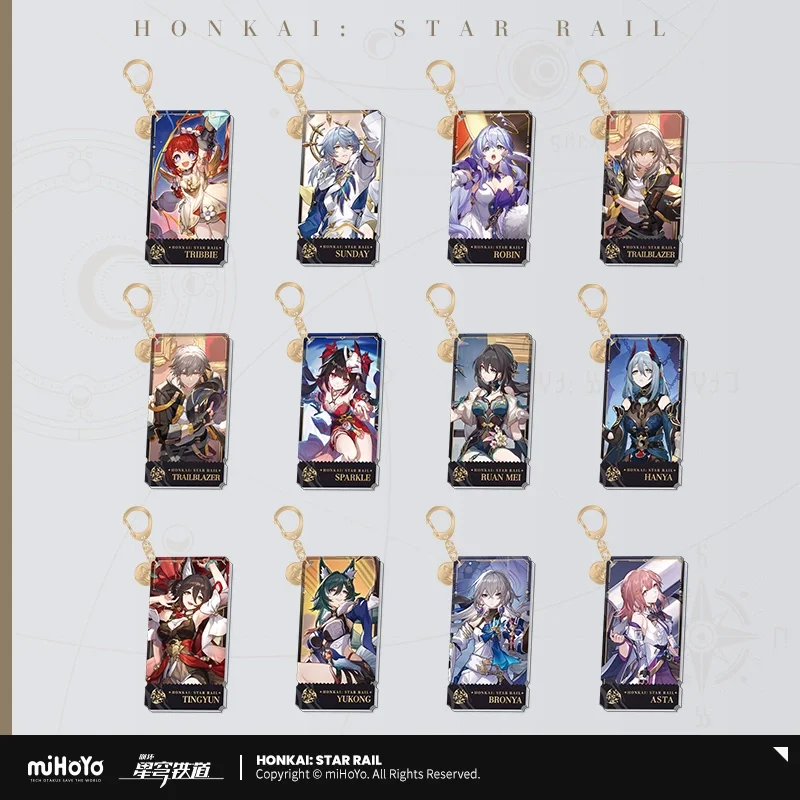 

Sunsyea Honkai Star Rail Official Merch miHoYo Original Authentic The Harmony Path Keychain Pendant Bronya Ruan Mei Robin Sunday