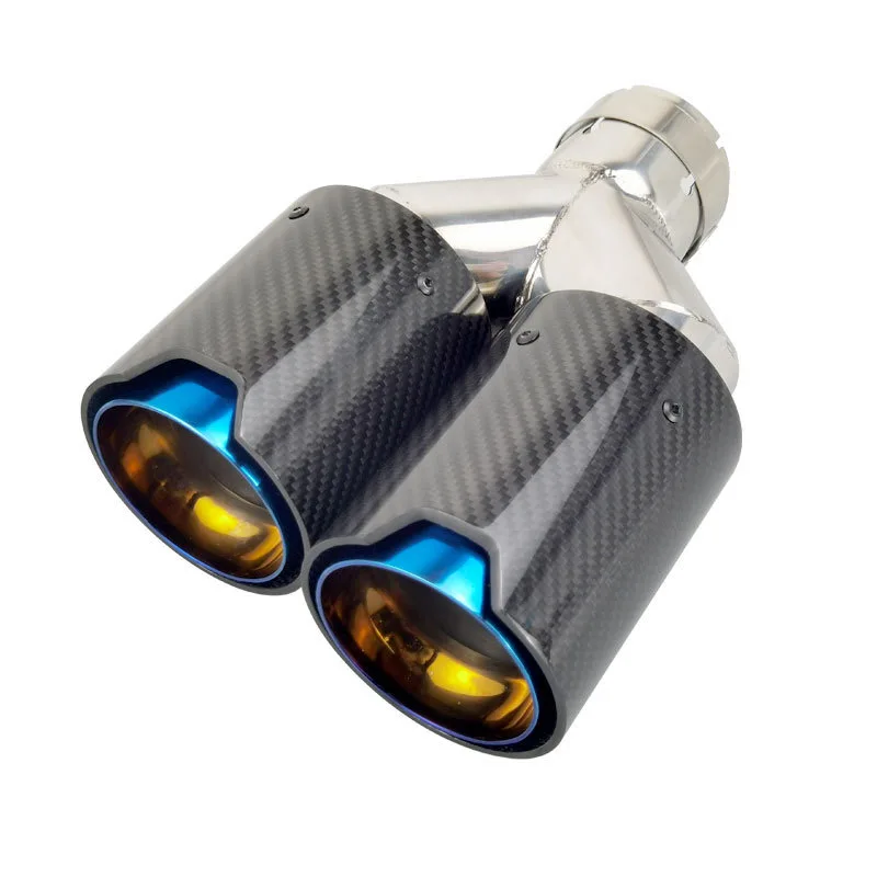 Real carbon fiber car accessories exhaust pipe Y style fit for BMW 1 series 2 series 3 series etc universal nozzle tailpipe