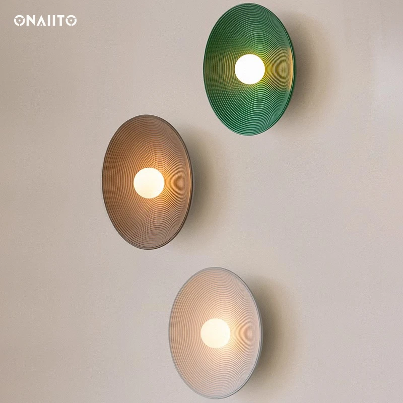 

Wabi Sabi Wind Wall Decor Lights Resin Round Ring Lamp Japanese Wall Lamps For Living Room Decoration Bedroom Moon Lamps LED