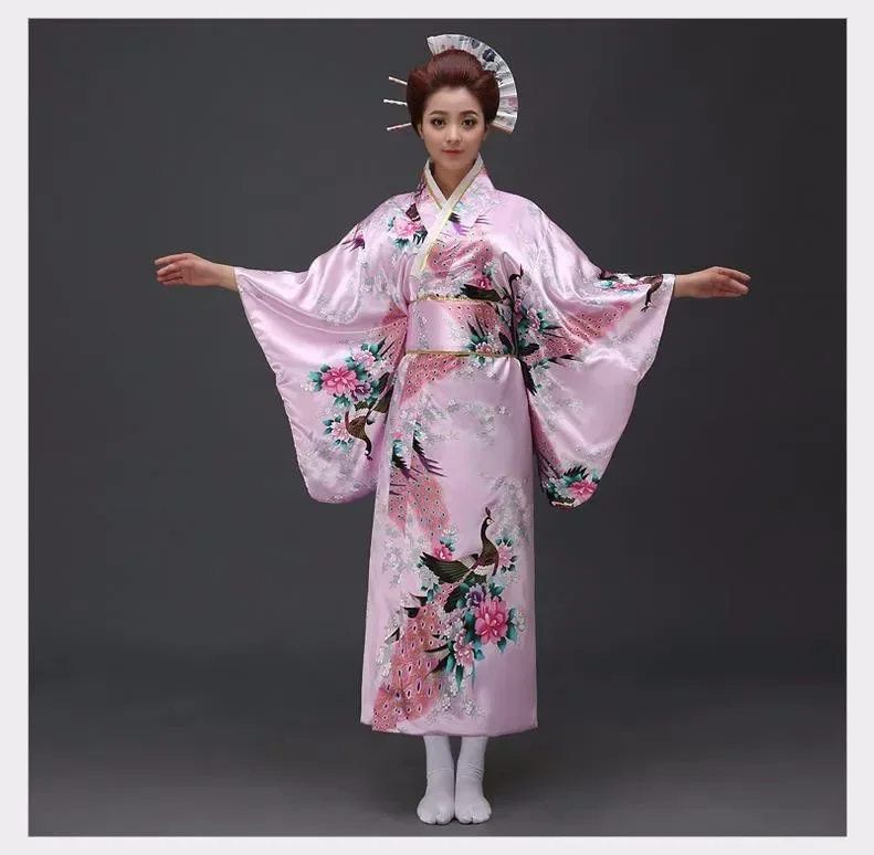 2025New Mode Nationale Trends Vrouwen Sexy Kimono Yukata Met Obi Novelty Avondjurk Japanse Cosplay Kostuum Bloemen One Size