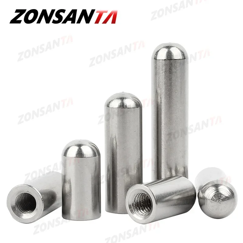 M2 M3 M4 M5 M6 Dowel Inner Thread Screw Nut Single Round Head 304 Stainless Steel Cylindrical Pin Hardware Positioning Pin