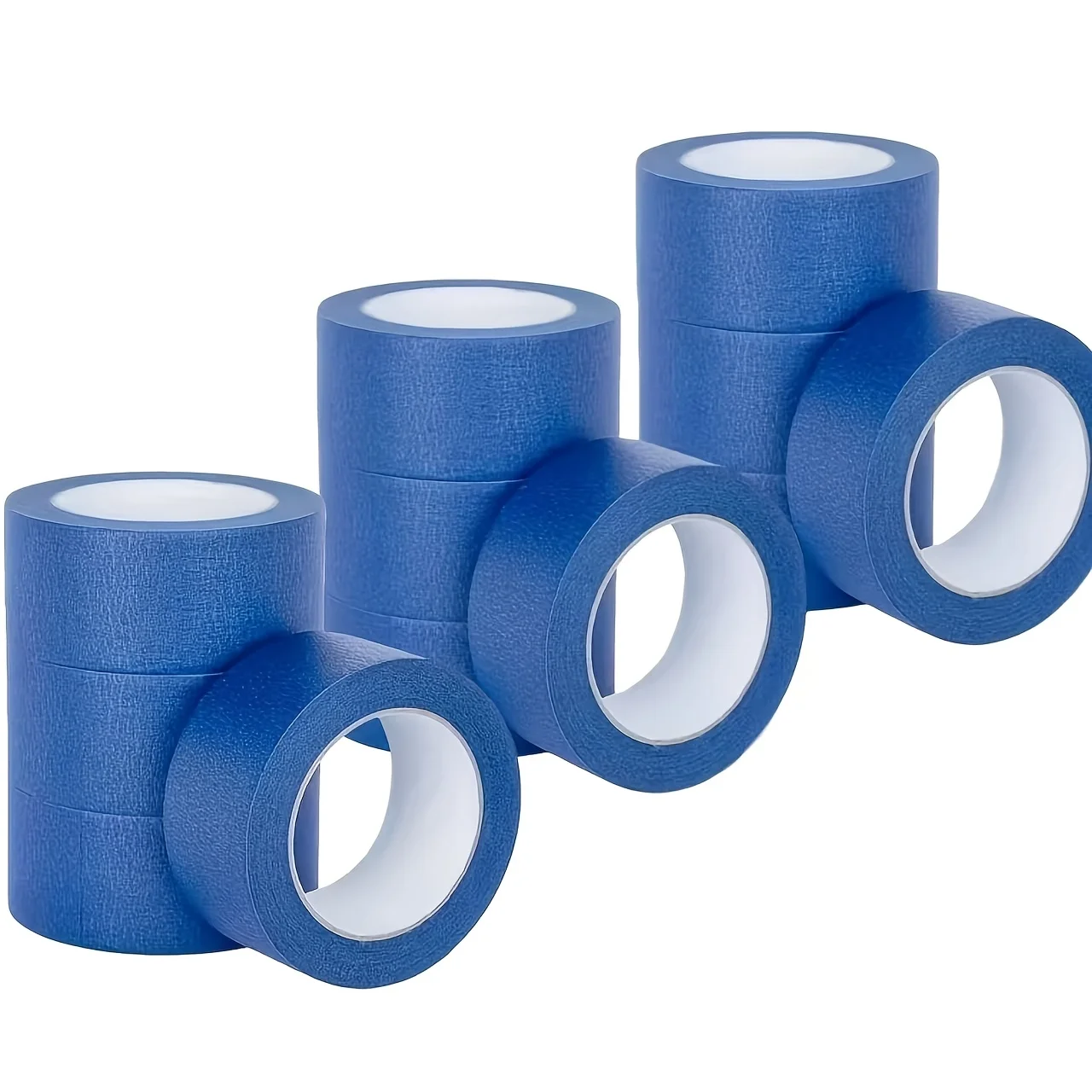 12 Rolls Blue Painter's Masking Tape, 1.38 Inch Wide, General Purpose for Decorative & Auto Paint, Clean Removal
