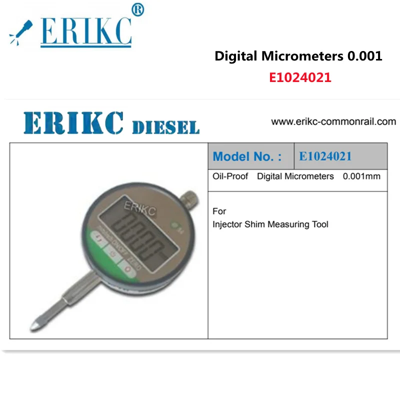 ERIKC E1024021 Common Rail Auto Diesel Injector Lift Measuring Scale Multifunction Test Kit Lift Measurement Tool