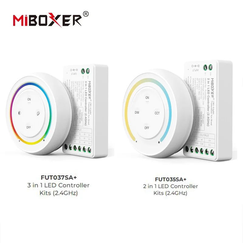 Miboxer  FUT035SA+ 2 in 1 LED Controller Kits (2.4GHz)/FUT037SA+ 3 in 1 LED Controller Kits (2.4GHz) DC12-24V