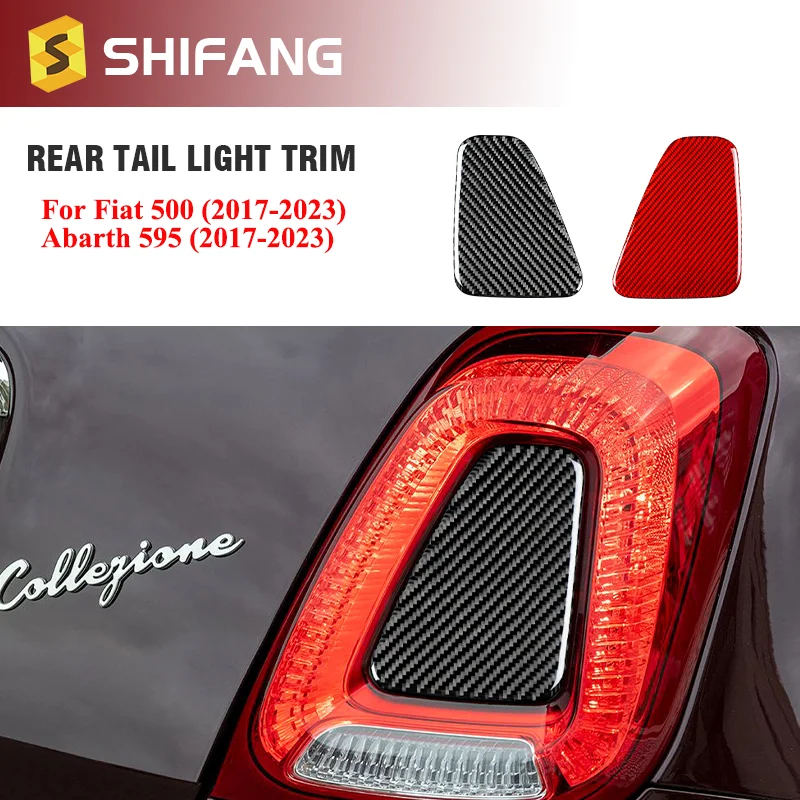 

Real Carbon Fiber Rear Tail Light Trim Sticker For Fiat 500 Abarth 595 2017-2023 2018 2022 2021 2020 2019 Scratch-Resist Upscale