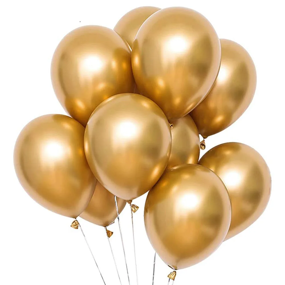 10 sztuk chromowane balony w kolorze królewskiego błękitu dwuwarstwowe chromowane metaliczne balony lateksowe na imprezy ślubne ukończenie szkoły dekoracje na baby shower — zdjęcie 6