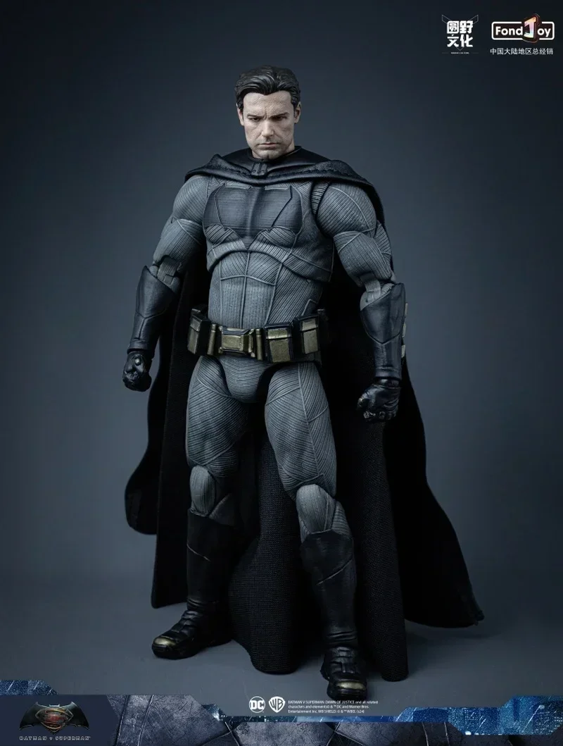 Original Fondjoy Dc Batman Anime Figure 1/9 7 Inch Movie Figurine Bvs Big Ben Batman Multiverse Light Armor  Action Figure Toy