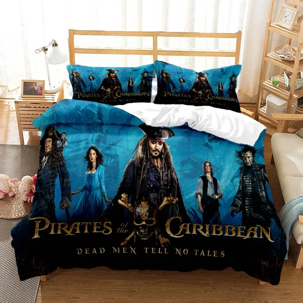 Caribbean Nautical Duvet Cover Set Boat Pirate Bedding Set Comforter Cover Anchor Compass Pirates Quilt Set