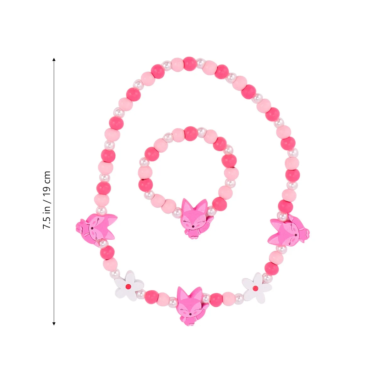 5-set kinderketting armband set cartoon kralen sieraden voor kinderen lichtgewicht leuk cadeau voor verjaardag vakantie kerst speeltijd