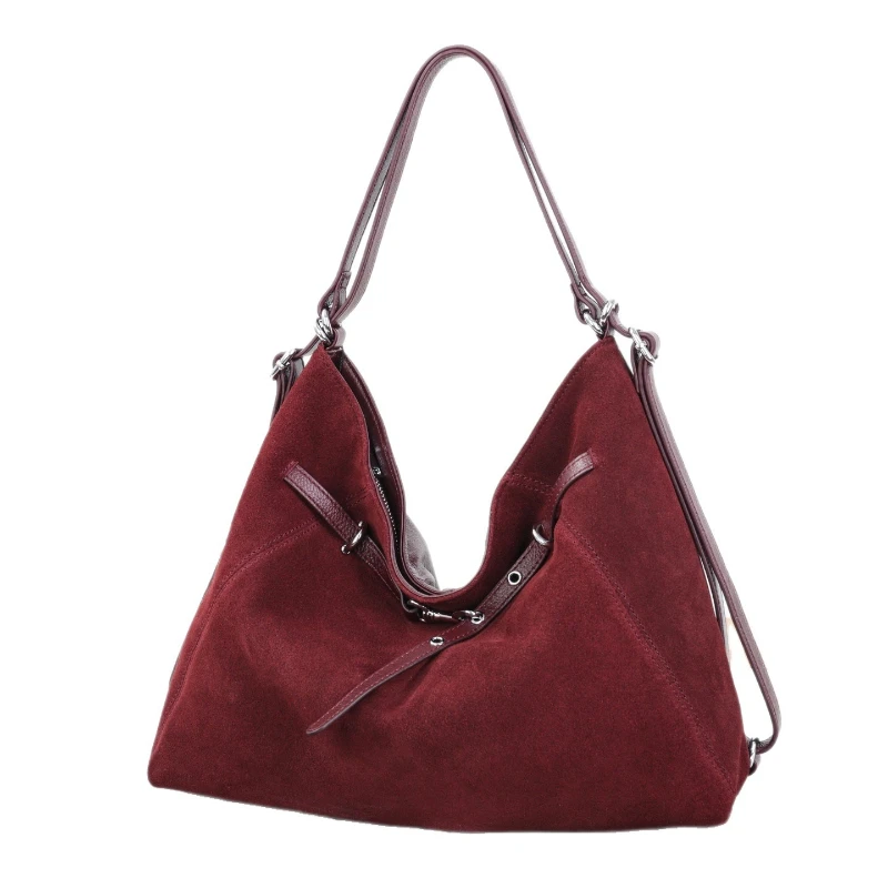 

Retro Large Capacity Women's Tote Underarm Bag Fashionable Casual Double Shoulder Backpack for Autumn Winter New Trendy Handbag