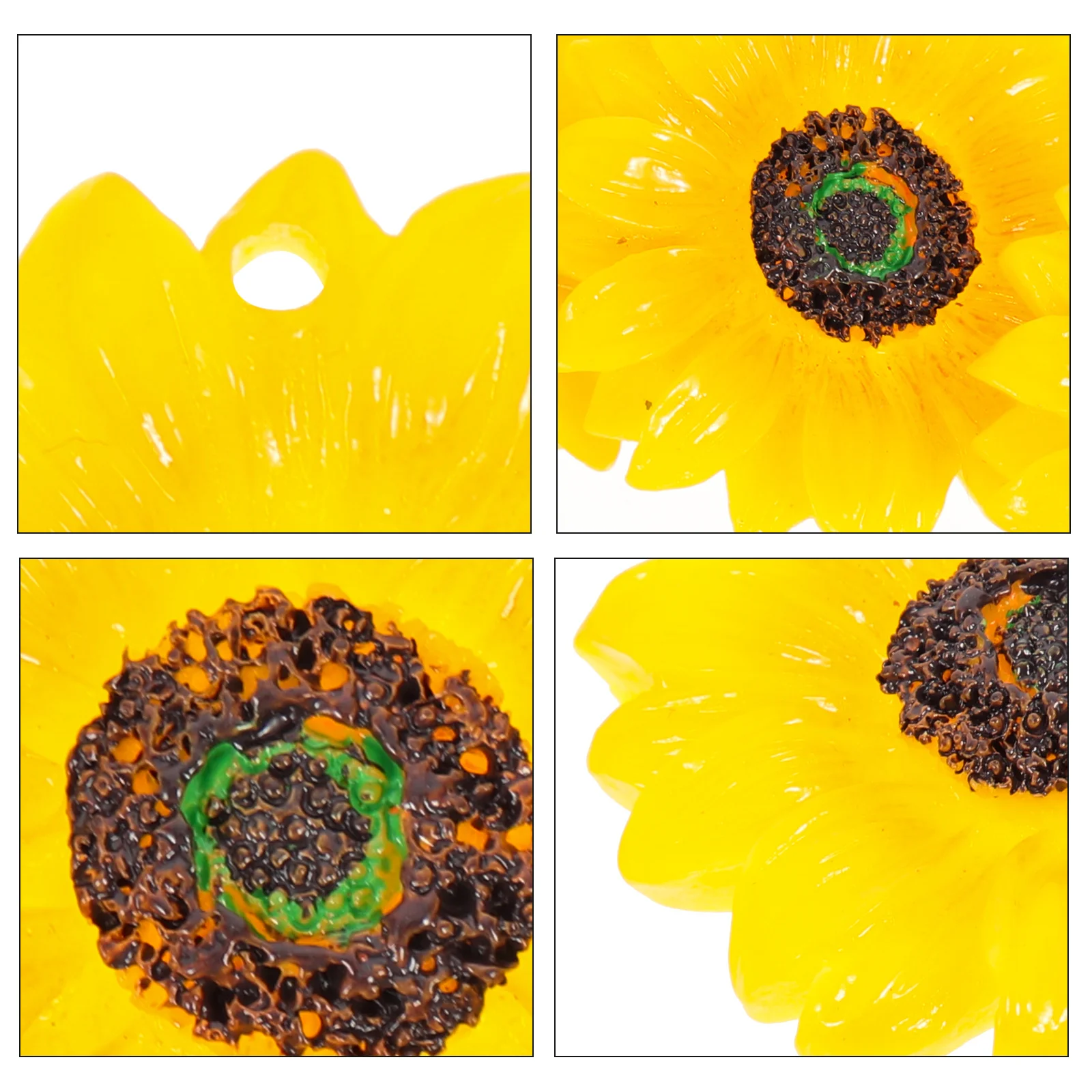 10 pezzi di girasole fai da te portachiavi ciondoli pendenti in resina creazione di gioielli per la decorazione portachiavi appeso zaino