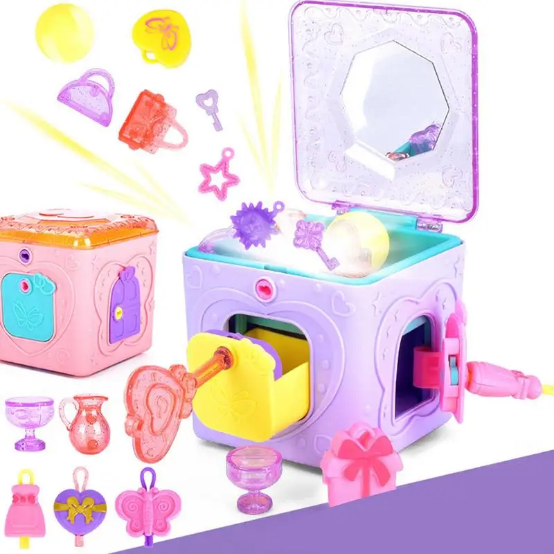 Children Play House Toy Funny Treasure Boxes Toys With Locks Birthday Gift Treasure Collection Storage Box For Kids