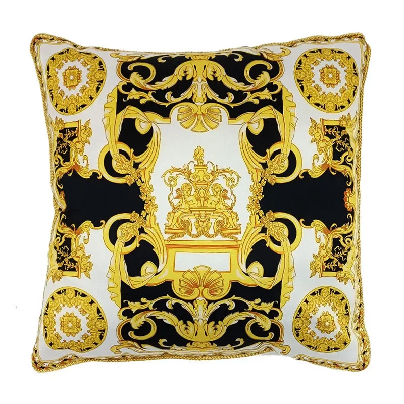 European Style Throw Pillow Cover Indoor Sofa Cushion  Classic Geometric Vine Printed