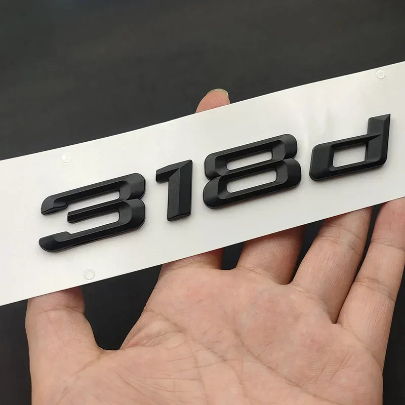 

Matte Black 3D ABS Letters 318d Emblem for 318d E91 E90 E46 F30 F31 Car Trunk Logo Sticker Auto Accessories