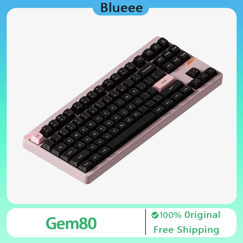 

NuPhy Gem80 Aluminium Alloy Mechanical Keyboard Kits Keycap Customized Wired Hot Swap Gaming Ergonomic PC Office Gamer Accessory