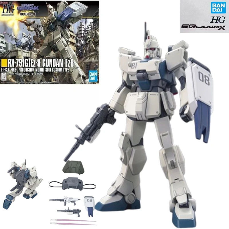 

Оригинальная сборная модель Bandai HGUC 155 08th MS Team RX-79[G] EZ-8 Gundam, коллекционная игрушка, подарок для детей