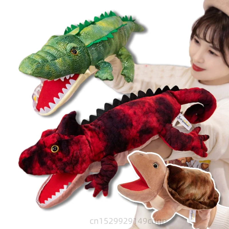 Simulated Land Animal Plush Hand Puppet Turtle Salamander Lizard Snake Frog Crocodile Creative Hand Puppet Gift For Boy And Girl