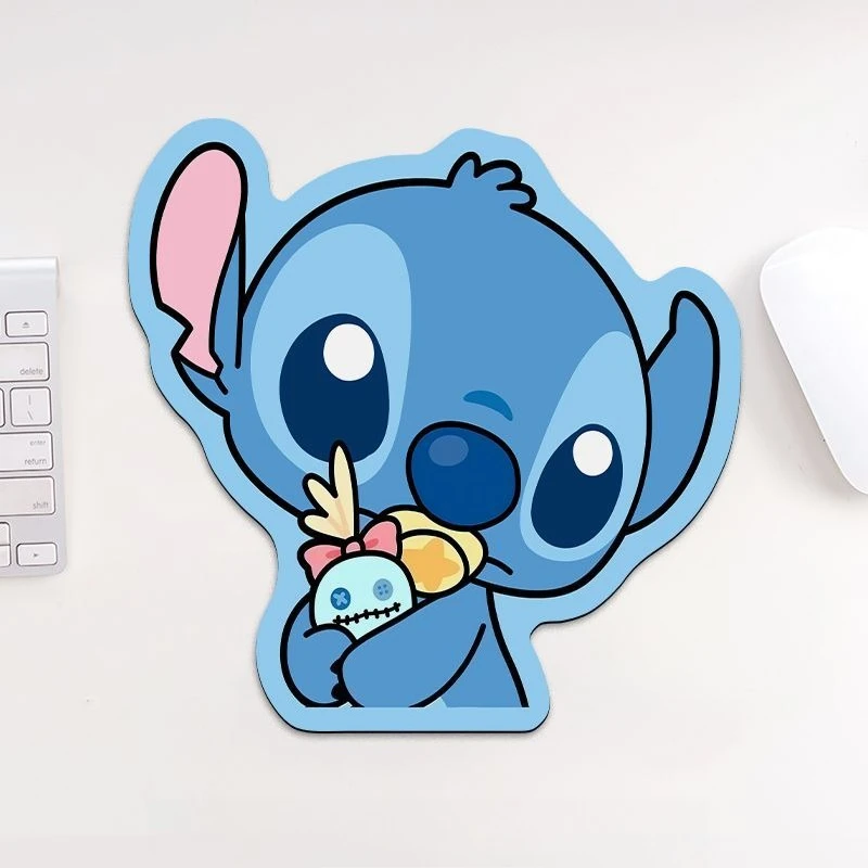 

Коврик для мыши с героями мультфильмов Stitch & Angel, нескользящая резиновая основа, прочные игровые коврики для мыши для компьютера, ноутбука, офиса, подарок для девочек и мальчиков
