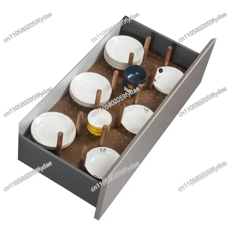 Kitchen Drawer Separation Storage Rack Dish Separation Rack Kitchen Separation Multifunctional Pot Shelf Hole Board