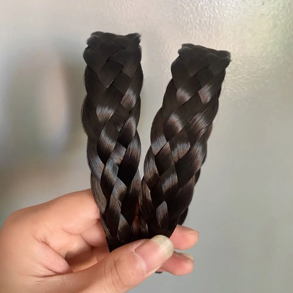 Braid Wash Face Headband Twist Braided Non-slip Head Hoop Korean Style Headwear Female Hairbands Wide Hair Hoop Wig Headband 5